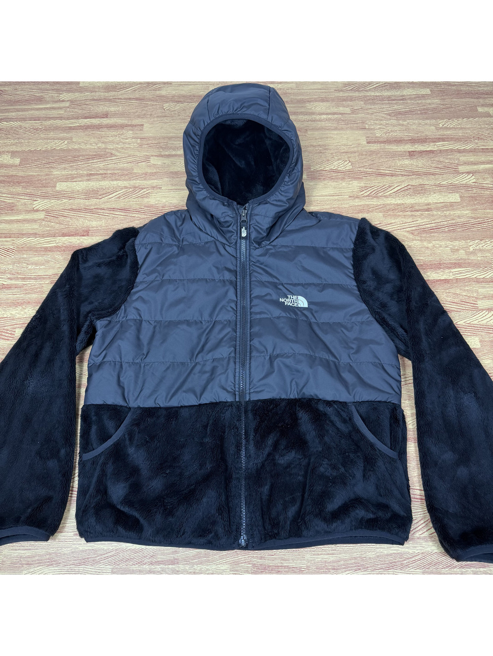 The North Face Sherpa Mashup Full Zip Hooded Jacket Black Fleece